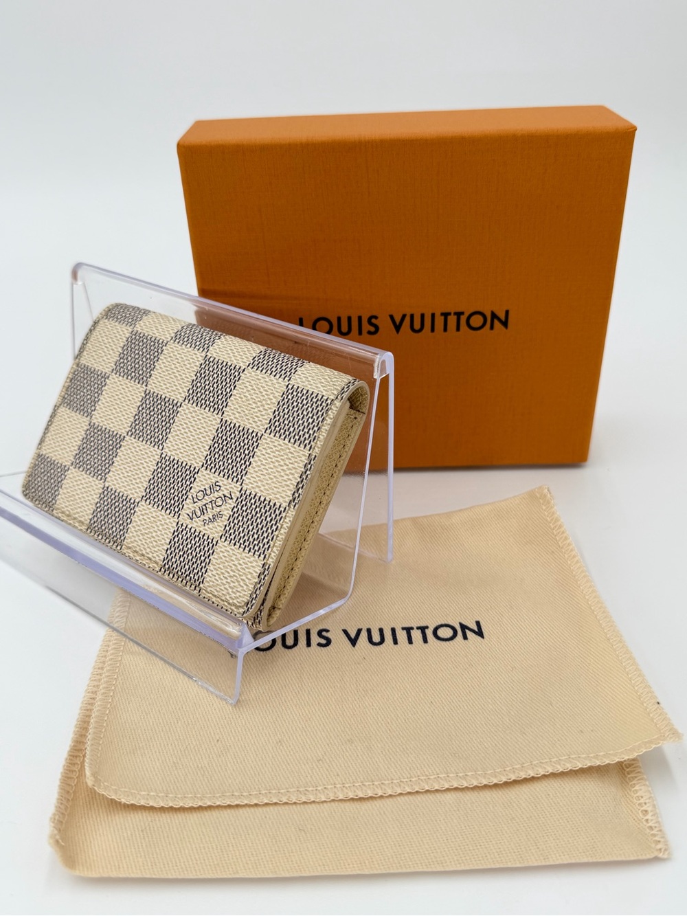 Louis Vuitton Damier Azur Small Flap Card Case Full Set💙🤍 - Picture 1 of 13
